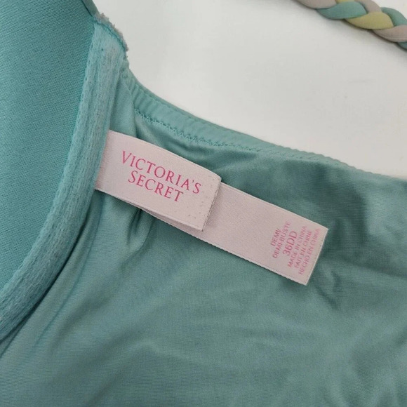Victorias Secret Demi Bra Blue Women Size 36DD Underwire Lightly Lined Padded - Picture 5 of 8